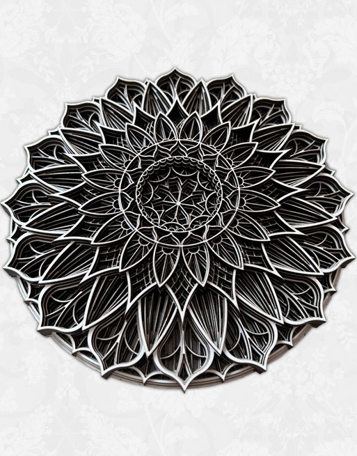Mandala drewniana WZÓR 2